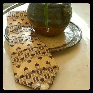 Bill Blass Black pale yellow necktie B024TIE